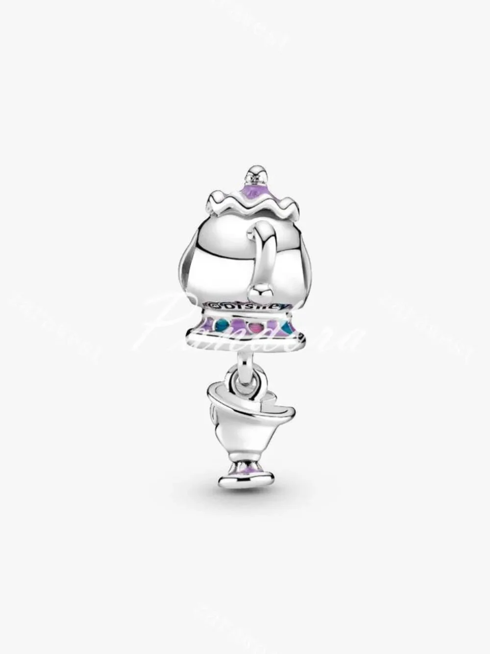 Pandora Disney Beauty and the Beast Mrs. Potts and Chip Dangle Charm